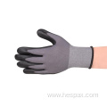 Hespax Breathable 15G Microfoam Nitrile Gloves Dotted Wear